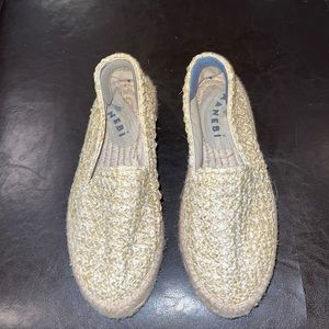 New Tan Jute Manebi Slip on Shoes Made in Spain Size 37